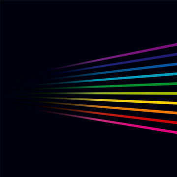 Multicolored lines. Colorful lines horizontal background Illustration