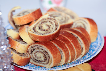 Roll with poppy seeds