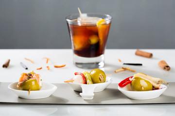 Vermouth with olive sides