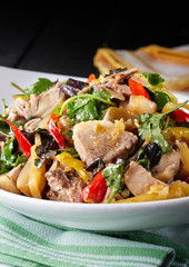 Delicious Chinese food, lemon duck salad
