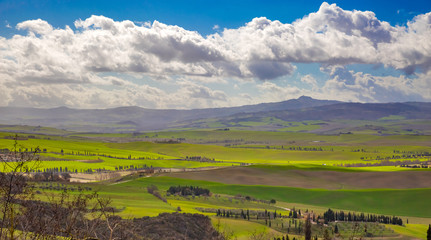 Spring Tuscany landscape 