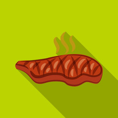Vector illustration of meat and ham symbol. Collection of meat and cooking stock symbol for web.