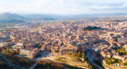 Naklejka premium Aerial view of Manresa town