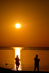 Sunset by the sea