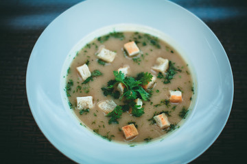 soup in a bowl