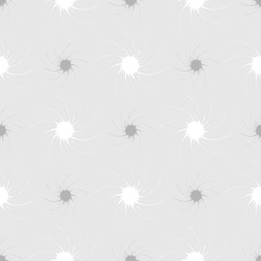 abstract seamless pattern of gray stars in the shape of a funnel on a gray background