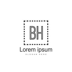 Letter Logo BH Template Vector Design