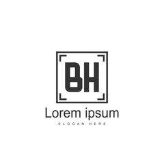 Fototapeta premium Letter Logo BH Template Vector Design