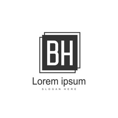 Letter Logo BH Template Vector Design