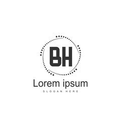 Letter Logo BH Template Vector Design