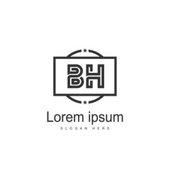 Letter Logo BH Template Vector Design