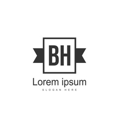 Obraz premium Letter Logo BH Template Vector Design
