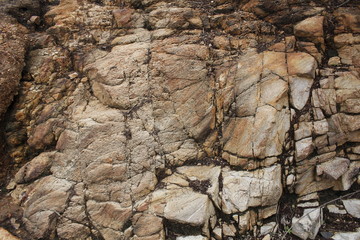 Rock background. Rock formation. Brown.
