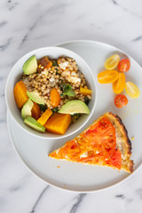 Sorghum with Avocado and Tomato Tart