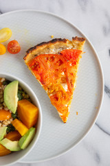 Sorghum with Avocado and Tomato Tart