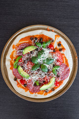 Hand Made Pizza With Avocado