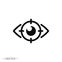 vision icon, target eye linear sign on white background - vector illustration eps10 © Yurii