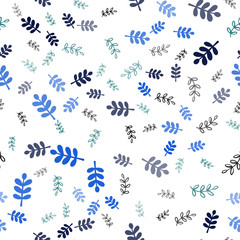 Obraz na płótnie Canvas Light Blue, Green vector seamless abstract design with leaves, branches.