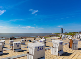 Strandkörbe in Büsum an der Nordsee © spuno
