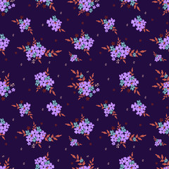 Fashionable pattern in small flowers. Floral seamless background for textiles, fabrics, covers, wallpapers, print, gift wrapping and scrapbooking. Raster copy