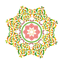 multicolored mandala vector