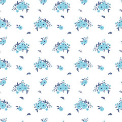 Fashionable pattern in small flowers. Floral seamless background for textiles, fabrics, covers, wallpapers, print, gift wrapping and scrapbooking. Raster copy