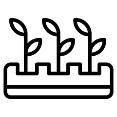 vertical farming plant vector icon