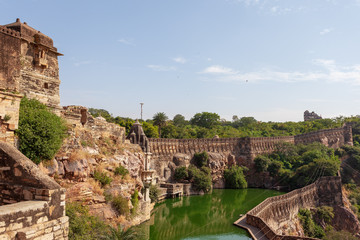 Fototapeta na wymiar Water basin in Indian fortress