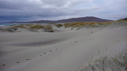 Dünenlandschaft Strand Luskentyre, Harris, Western Isles, Schottland