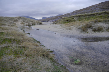 Dünenlandschaft Strand Luskentyre, Harris, Western Isles, Schottland