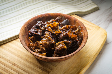 Cooked Wood Ear Mushrooms