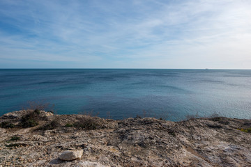 Fototapeta na wymiar The coast of ametlla mar on the coast of tarragona