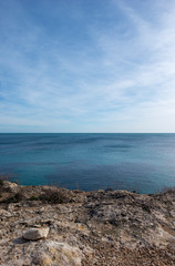 The coast of ametlla mar on the coast of tarragona