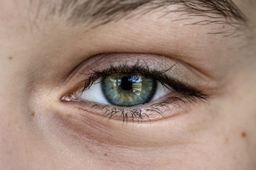 Close Up Macro of Female Eye 