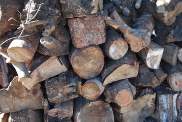 Rustic Wood Log Pile