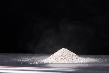 perlite for hydroponics vegetable on the pile