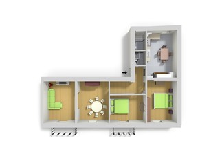 Illustration floor plan