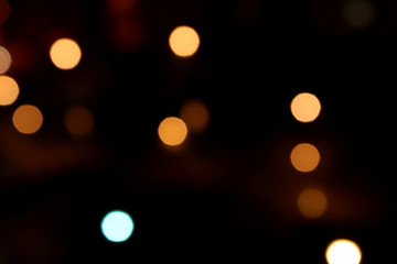 Bokeh lights at night 