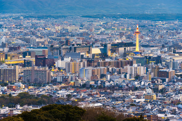 Fototapeta na wymiar Kyoto, Japan City Skyline