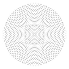 Geometric stars pattern. Circle design element.