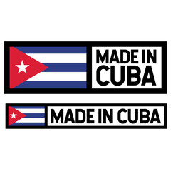 Made in Cuba label on white