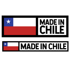 Made in Chile label on white