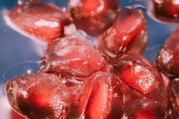 ripe pomegranate close-up
