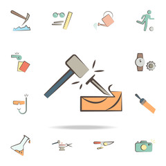a carpenter tools icon. Detailed set of tools of various profession icons. Premium graphic design. One of the collection icons for websites, web design, mobile app