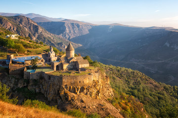 Fototapeta premium Ancient monastery in autumn. Tatev. Armenia