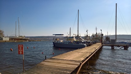 Naklejka na ściany i meble boats in the harbor
