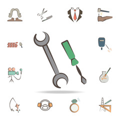 tools icon. Detailed set of tools of various profession icons. Premium graphic design. One of the collection icons for websites, web design, mobile app