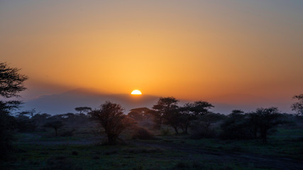 Sunrise over Serengeti