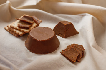Norwegian brown cheese still life 