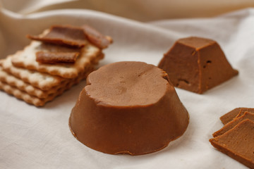 Norwegian brown cheese still life 